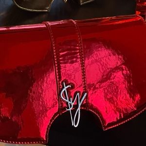 Haus of Sy Purse metallic Candy Apple Red Trendy bag